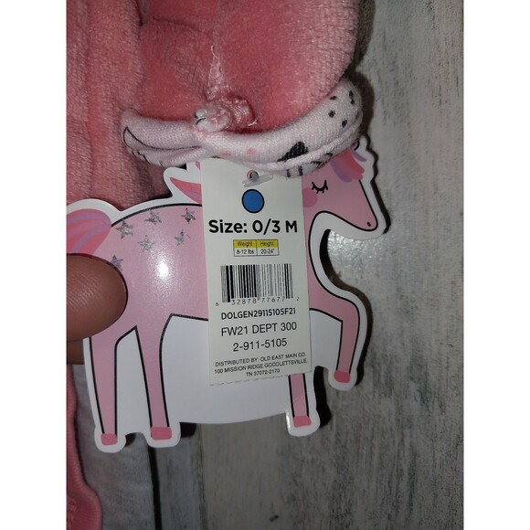 CJP BABY Infant Girls 3pc Bodysuit Jacket Jogger 0-3m Unicorn Pink - Picture 3 of 4